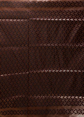 Maroon Banarasi Silk Saree With Blouse Piece