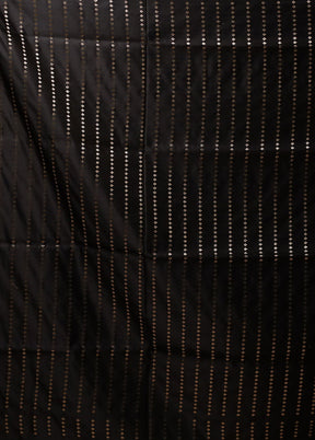 Black Banarasi Silk Saree With Blouse Piece