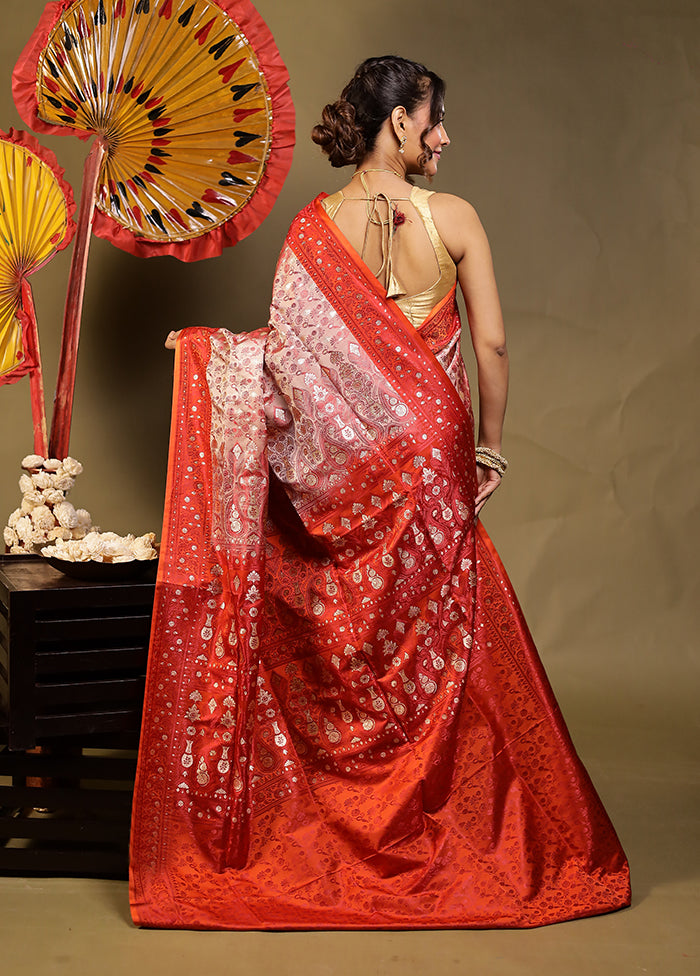 Cream Tanchoi Silk Saree With Blouse Piece