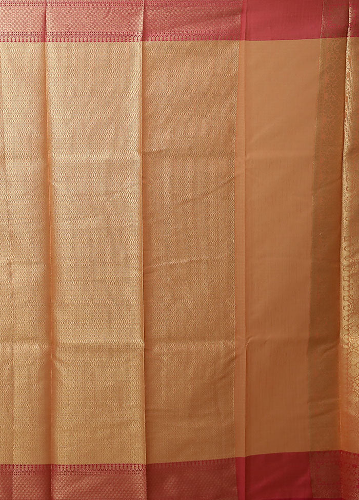 Pink Cotton Saree With Blouse Piece
