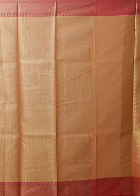 Pink Cotton Saree With Blouse Piece