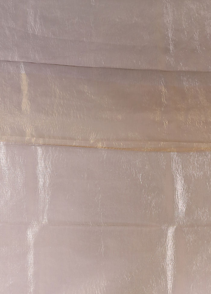 Cream Tissue Silk Saree With Blouse Piece