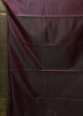 Maroon Tanchoi Silk Saree With Blouse Piece