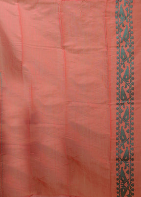 Pink Jamdani Cotton Saree With Blouse Piece