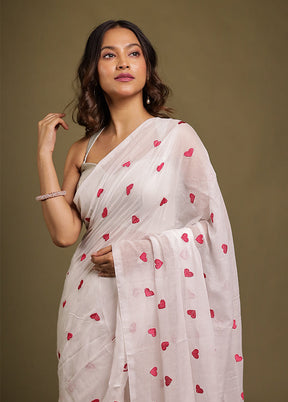 Moonlit Lavender Duo – Purple Modal Silk & White Cotton Sarees
