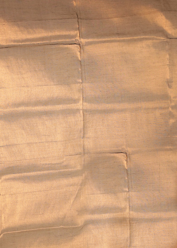 Brown Tissue Silk Saree With Blouse Piece
