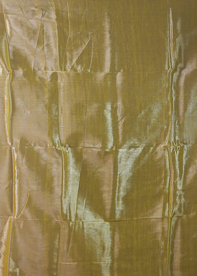Yellow Tissue Silk Saree With Blouse Piece