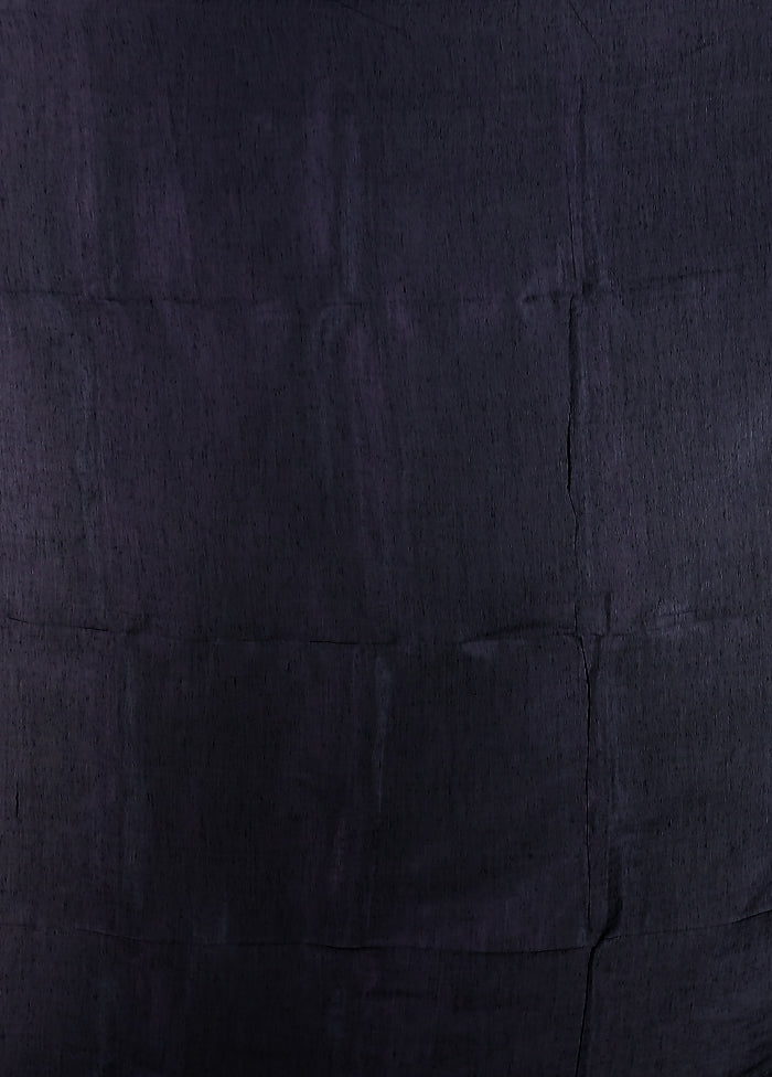 Black Tissue Silk Saree With Blouse Piece