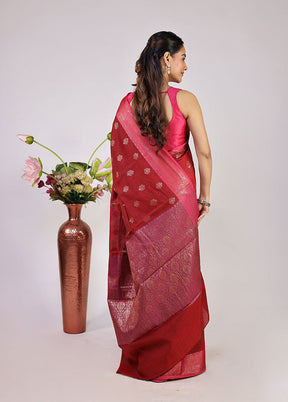 Shubhechha Duo – Red Baluchari & Red Cotton Sarees