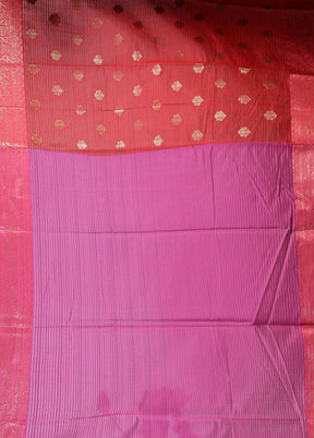 Red Cotton Saree With Blouse Piece