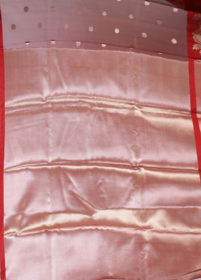 Red Organza Saree With Blouse Piece