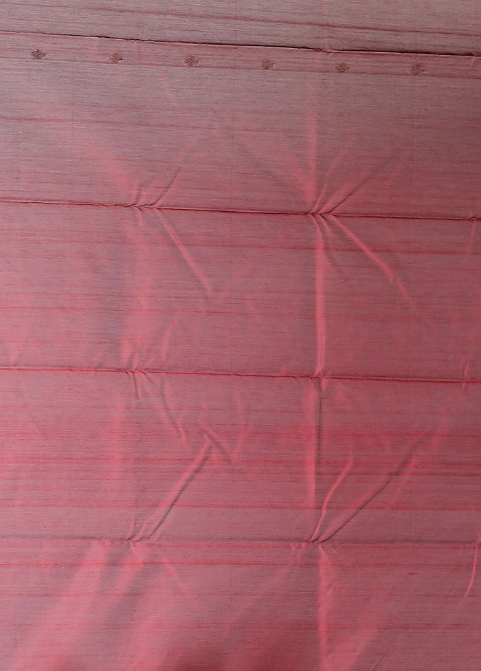 Maroon Chanderi Silk Saree With Blouse Piece