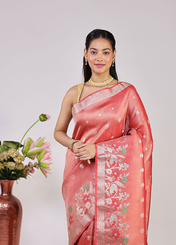 Ma & Meye Duo – Pink Tissue Silk & Blue Cotton Sarees