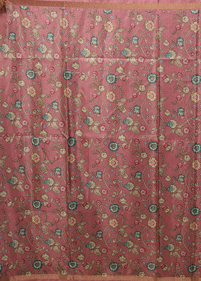 Purple Tussar Silk Saree With Blouse Piece