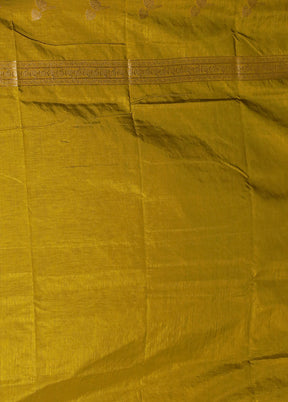 Green Dupion Silk Saree With Blouse Piece