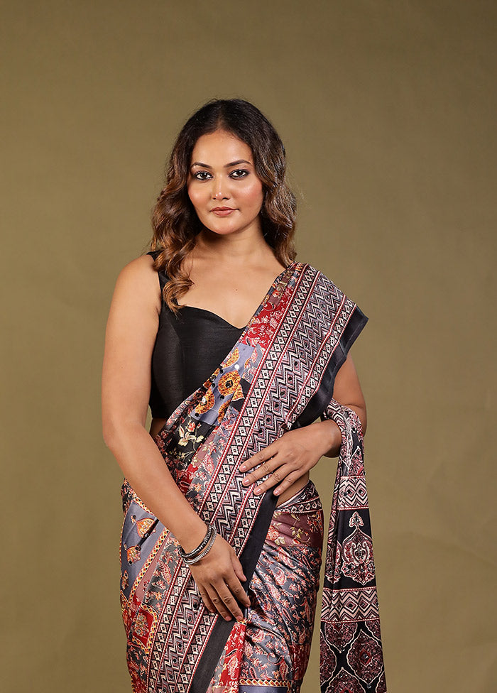 Pink Modal Silk Saree Without Blouse Piece