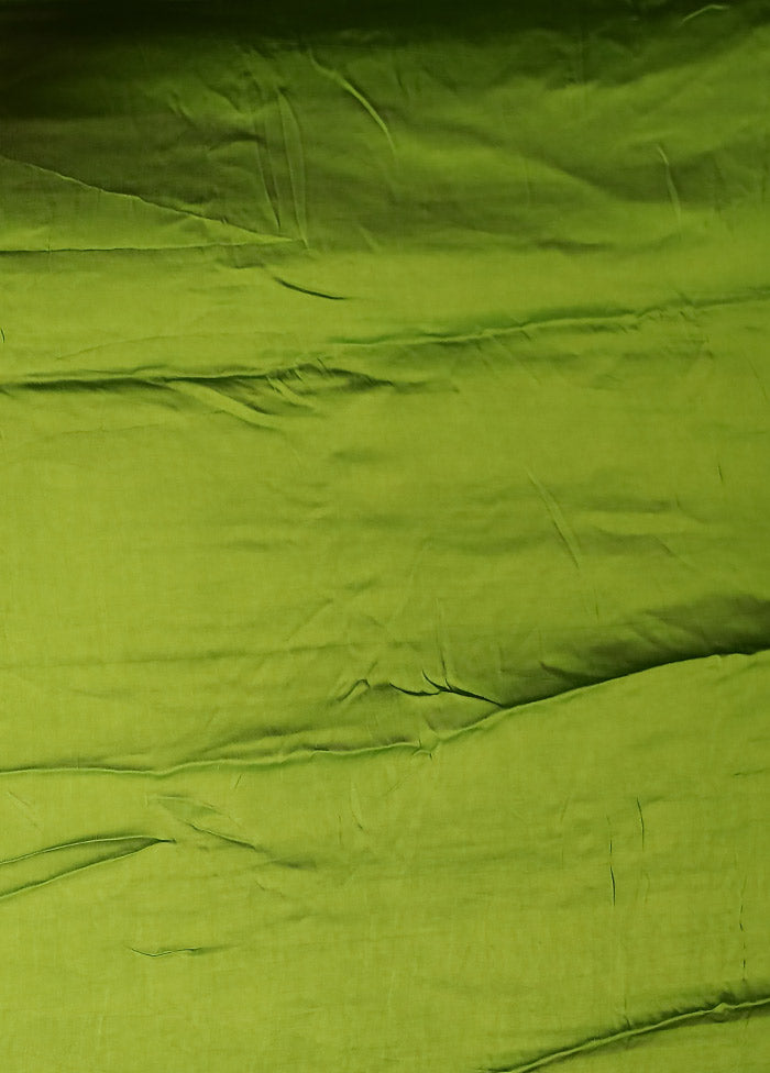 Green Printed Pure Silk Saree Without Blouse Piece
