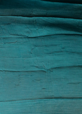 Blue Printed Pure Silk Saree With Blouse Piece