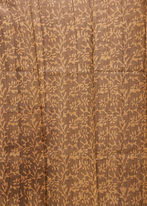 Cream Handloom Tissue Pure Silk Saree With Blouse Piece