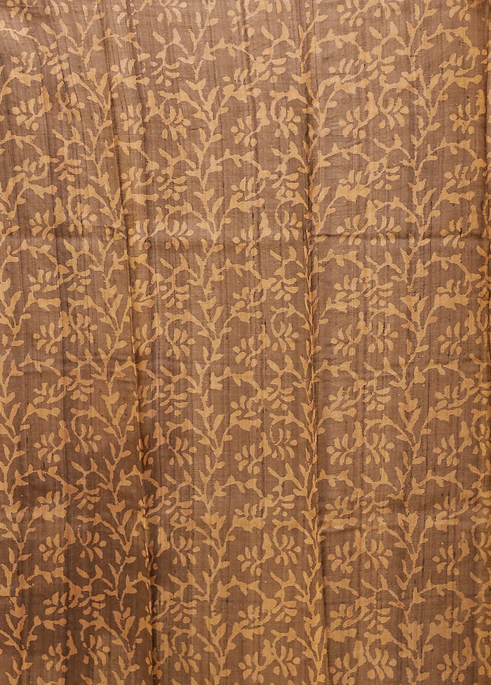 Cream Handloom Tissue Pure Silk Saree With Blouse Piece