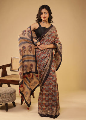 Multicolor Handloom Tissue Pure Silk Saree With Blouse Piece