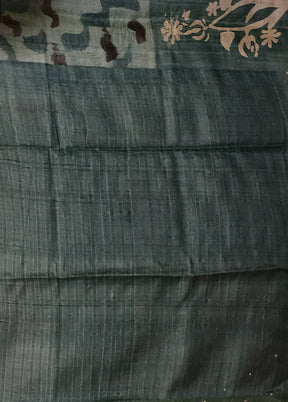 Green Handloom Tissue Pure Silk Saree With Blouse Piece
