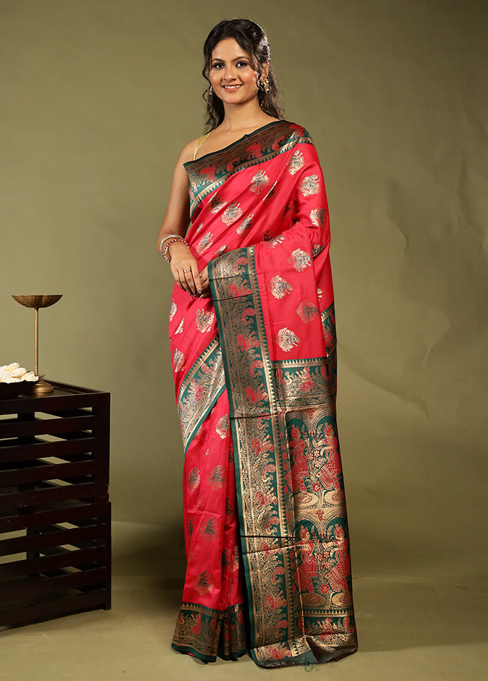Gulaabi Shimmer Duo – Pink Baluchari & Multicolor Modal Silk Sarees