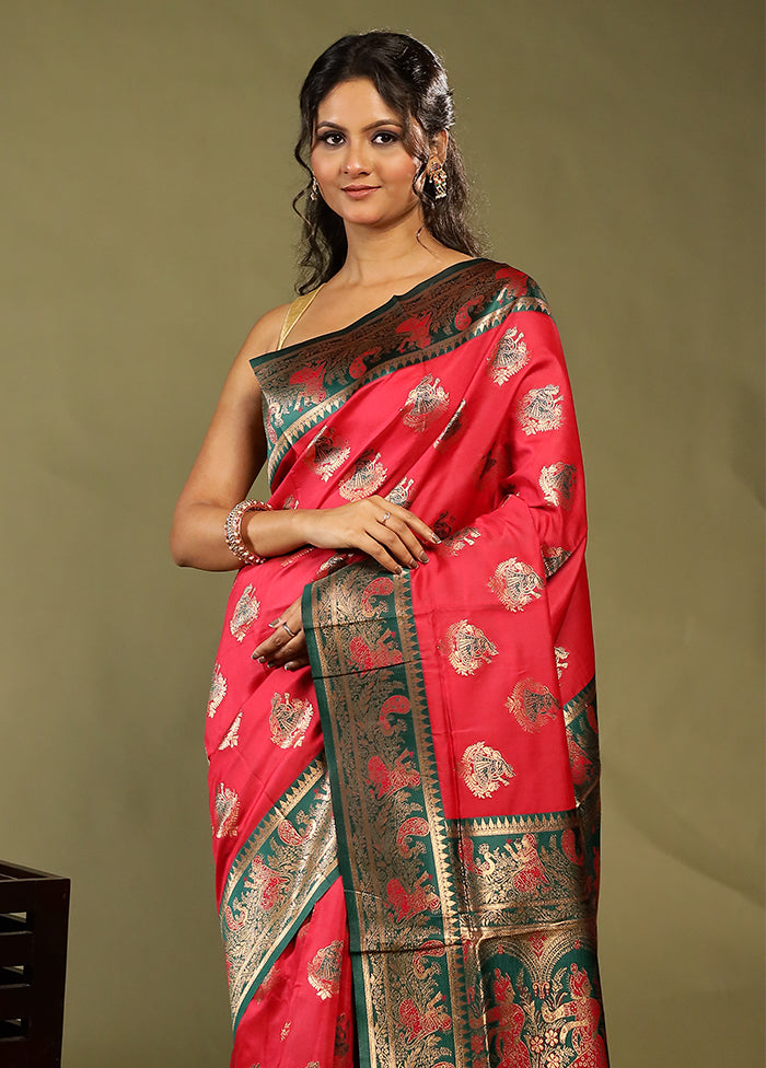 Gulaabi Shimmer Duo – Pink Baluchari & Multicolor Modal Silk Sarees