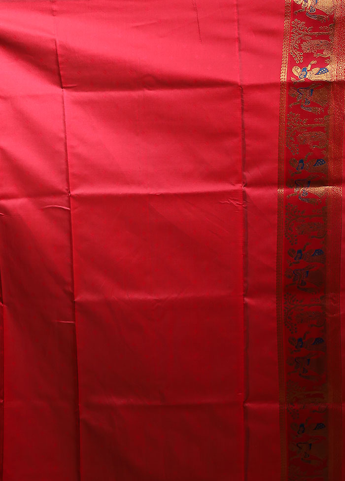 Blue Baluchari Silk Saree With Blouse Piece