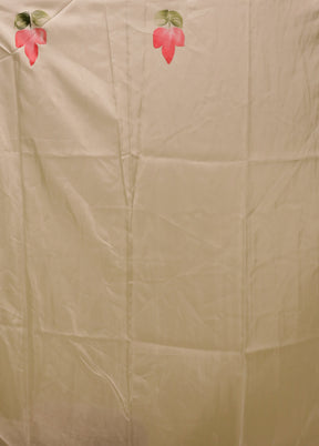 Cream Organza Saree With Blouse Piece
