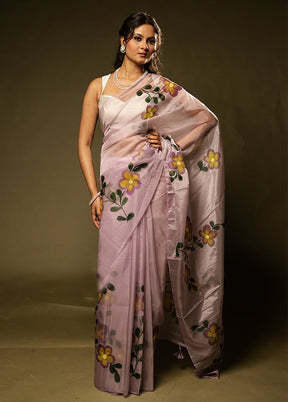 Maharani Duo – Maroon Printed Silk & Purple Organza Sarees
