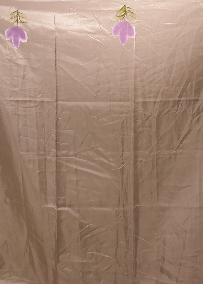 Purple Organza Saree With Blouse Piece