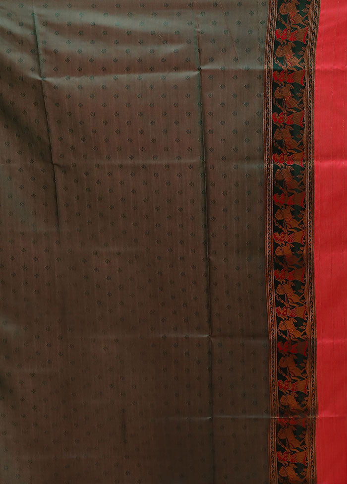 Pink Baluchari Silk Saree With Blouse Piece