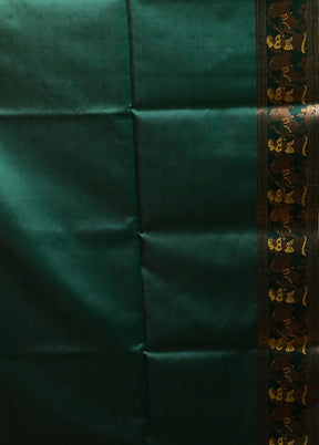 Green Baluchari Silk Saree With Blouse Piece