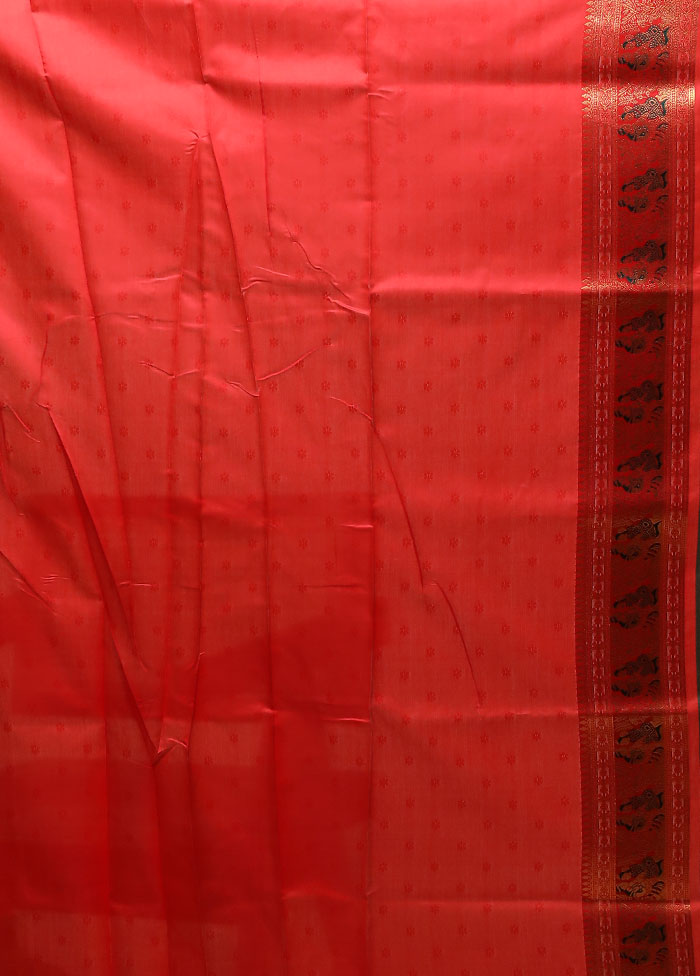 Green Baluchari Silk Saree With Blouse Piece