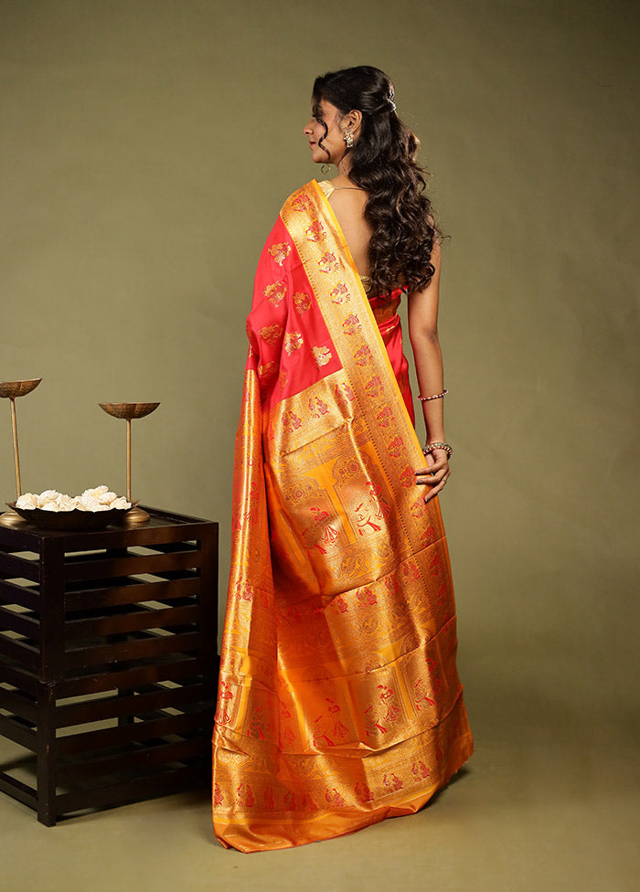 Shubhechha Duo – Red Baluchari & Red Cotton Sarees