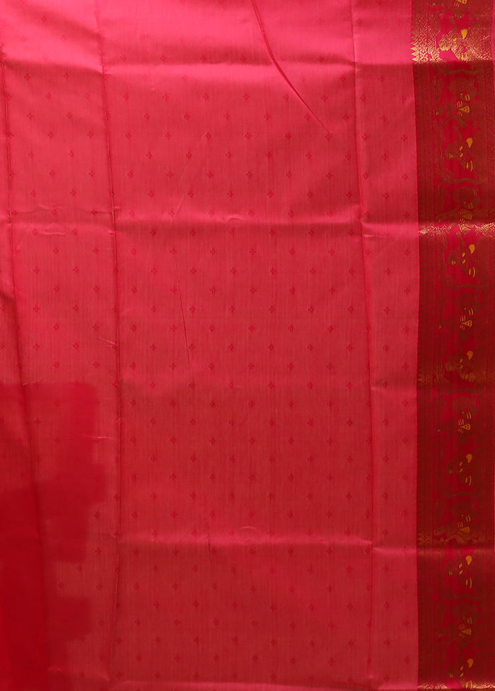 Yellow Baluchari Silk Saree With Blouse Piece