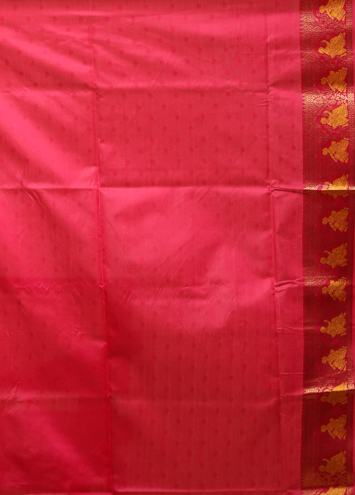 Yellow Baluchari Silk Saree With Blouse Piece