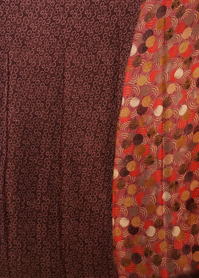 Multicolor Printed Silk Saree With Blouse Piece