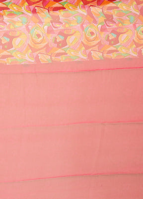 Multicolor Chiffon Silk Saree With Blouse Piece