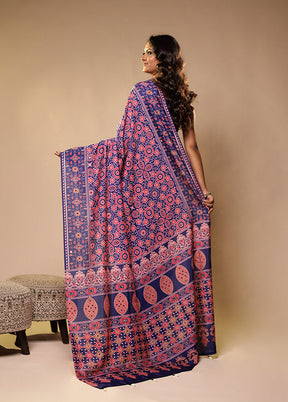 Navratna Duo – Rust & Multicolor Printed Silk Sarees