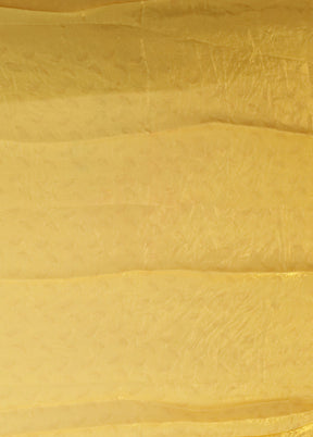 Yellow Organza Saree With Blouse Piece