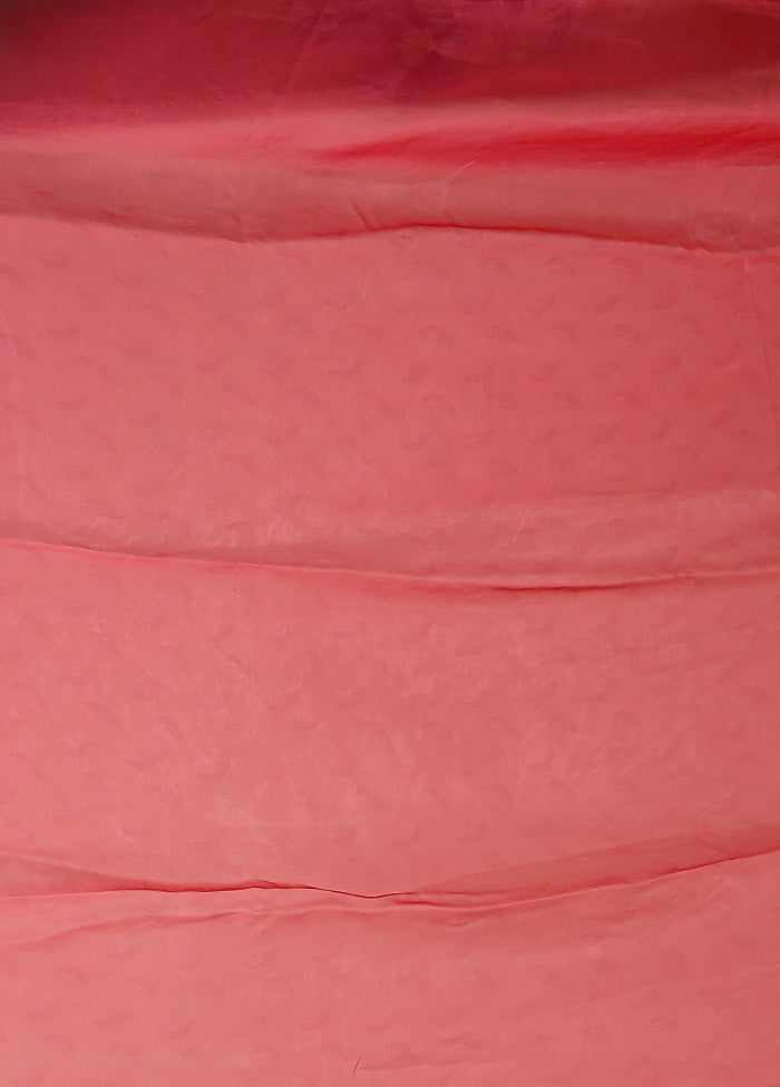 Pink Organza Saree With Blouse Piece