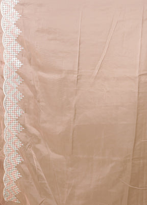 Pink Georgette Saree With Blouse Piece