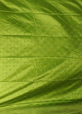 Green Dupion Silk Saree With Blouse Piece