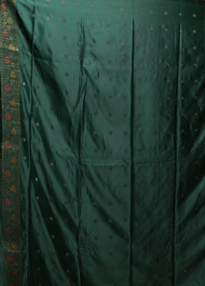 Green Dupion Silk Saree With Blouse Piece