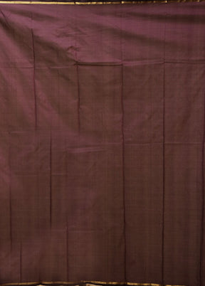 Brown Kanjivaram Silk Saree With Blouse Piece