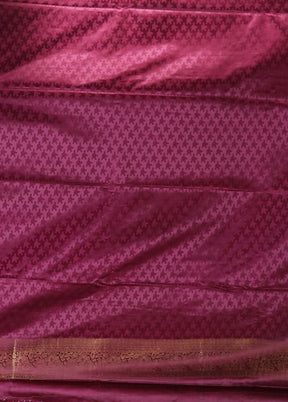 Maroon Dupion Silk Saree With Blouse Piece