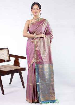 Green Kanjivaram Silk Saree With Blouse Piece