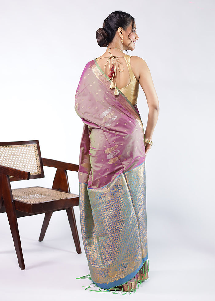 Green Kanjivaram Silk Saree With Blouse Piece